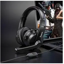 Навушники повнорозмірні Hoco gaming Magic tour gaming headphones W103 чорні 6931474741615 - мініатюра 6