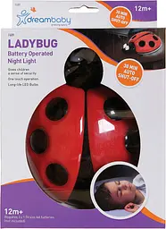 Нічний світильник DreamBaby Ladybug, червоний з чорним (F689) - мініатюра 3