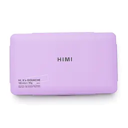 Набір гуашевих фарб Jelly Cup 18×30 мл Пастельні, фіолетовий пластиковий пенал HIMI (6976939682584) - мініатюра 10