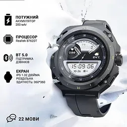 Годинник розумний HOCO Y14 (call version) з функцією дзвінків IP67 - мініатюра 5