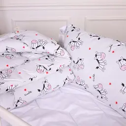Набір дитячий MirSon зима Kids Time 20-0040 Cute white zebra 110x140 см бавовна: ковдра з подушкою (2200009671241) - мініатюра 2