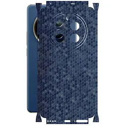 Защитная пленка StatusSKIN для Realme 12 Pro Plus Корпус Винил Соты синие