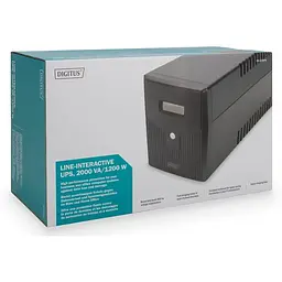 ДБЖ Digitus Line-Interactive, 2000VA/1200W, LCD, 4xSchuko, RJ45, RS232, USB - мініатюра 5