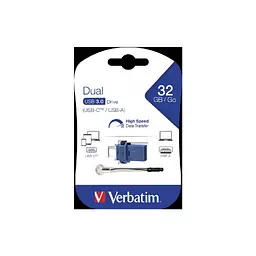USB флеш накопичувач Verbatim 32GB Dual USB Drive USB 3.0/Type-C (49966) - мініатюра 2