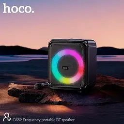 Портативна акустика Hoco DS59 Frequency portable BT speaker 40W караоке + 1 бездротовий мікрофон - мініатюра 7