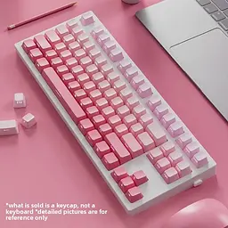 Набір кейкапів PBT Pink Gradient (130+) / рожевий OEM-комплект для ANSI / ISO клавіатур - мініатюра 5