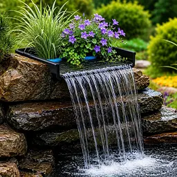 Водоспад каскадний для ставка Kruger Meier CrystalFall Pond Cascade 14000 з фільтраційною камерою та кошиками для рослин - мініатюра 7