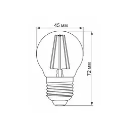 Лампочка TITANUM Filament G45 4W E27 2200K бронза (TLFG4504272A) - мініатюра 3