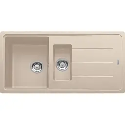 Кухонна мийка Franke Basis фраграніт, прямокут., з крилом, 970х500х200мм, чаша - 2, врізна, бежевий