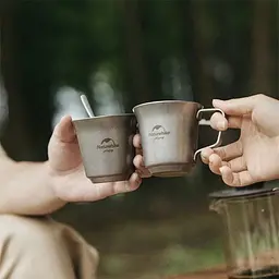 Набір кемпінгового посуду Naturehike NH21SJ001 (кухоль + блюдце + ложка) нержавіюча сталь - мініатюра 3