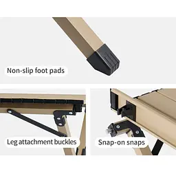Складний стіл Naturehike Simple Star T01 CNK2550JJ018, 89х60 см, алюміній, бежевий - мініатюра 7