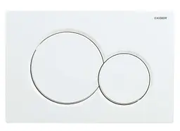 Панель змиву Koer KT-0601-03 пластикова, кнопка кругла KR5175, Білий - мініатюра 4