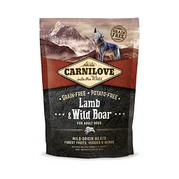 Сухий корм Carnilove Lamb & Wild Boar для дорослих собак усіх порід, ягня і кабан, 1.5 кг (150824/508983)