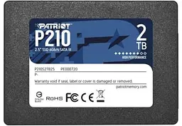 Твердотільний накопичувач SSD 2Tb, P210, SATA3, 2.5", 3D TLC, 520/430 МБ/с Patriot teh0019829 - мініатюра 1