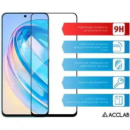 Скло захисне ACCLAB Full Glue Honor X8A Black (1283126591204) - мініатюра 3