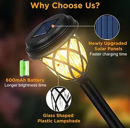 Садові сонячні світильники 6 Pack Solar Lights X15 6 шт. на сонячних батареях підсвічування газону - мініатюра 7