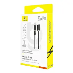 Кабель Baseus Dura Series Cable Type-C to Lightning 20W 2m P10377800U01-02 Black-Gold - мініатюра 3