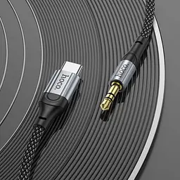AUX кабель Hoco UPA26 Type-C to Jack 3.5 1 м чорний - мініатюра 2
