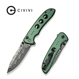 Ніж складаний туристичний Civivi Hyperpulse, (8.9 см) Damascus / Aluminum темно-зелений - мініатюра 9