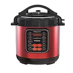 Мультиварка Sokany SK-2402-5L на 5 літрів, червоний 