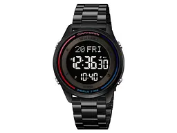 Чоловічий наручний годинник 2412SBK Black Steel Skmei acs0029935 - мініатюра 2