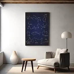 Інтер'єрна картина Знаки зодіаку та сузір'я, астрологія, 60×43 см (id6116) - мініатюра 2