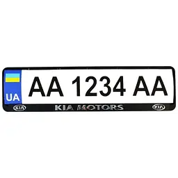 Рамка номерного знака Poputchik пластик з об'ємними літерами КІА 52х13.5х2 см 2 шт - мініатюра 2
