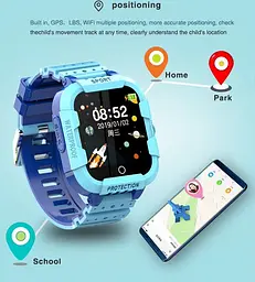 Годинник телефон для дітей Lemfo D21 з GPS трекером, сім картою, відеодзвінком, прослуховуванням, кнопкою SOS та 4G Чорний - мініатюра 11
