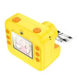 Дитяча цифрова фотокамера Polaroid HOCO DV200 миттєвого друку з термопринтером 48 МП 800 мАч Жовтий