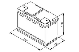 Акумулятор Bosch S5 AGM 80Ah EN 800A (0 092 S5A 110) - мініатюра 5