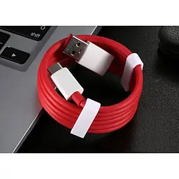 Кабель Dash / Warp Fast Charge 100W / 7.3A 1m USB на Type-C для OnePLus red - мініатюра 7