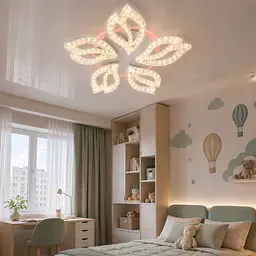 Сучасна LED-люстра Diasha 25100/5WH LED 3color біла 80 Вт з пультом і димером