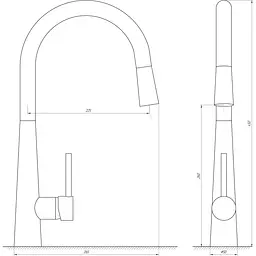 Змішувач для кухні Globus Lux LAZER GLLR-1033-StSTEEL - мініатюра 6