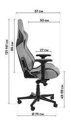Геймерське крісло GT Racer чорне (X-8005 Black) - мініатюра 10