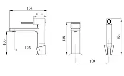 Змішувач для раковини Qtap Gemini (з гігієнічним душем) QTGEM272CRW45691 Chrome/White - мініатюра 2