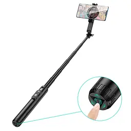 Монопод для селфі Hoco K25 magnetic трипод + знімний BT пульт Black - мініатюра 5
