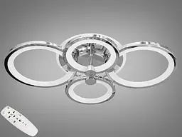 LED-люстра з диммером і кольоровою підсвіткою, колір хром, 100W