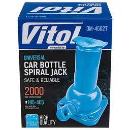 Домкрат механічний телескопічний Vitol 2 т 194-405 мм 4.2 кг (DM-4502T) - мініатюра 7