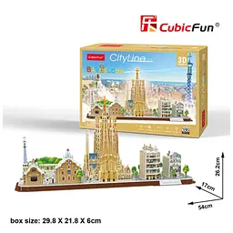 Пазл Cubic Fun Тривимірна головоломка-конструктор City Line Barcelona (MC256h) - мініатюра 8