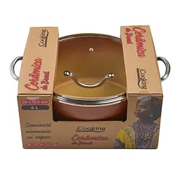 Каструля Heinner Ceramica Do Brazil, зі скляною кришкою, 28 см, 6 л (HR-BET-ERH28S) - мініатюра 4
