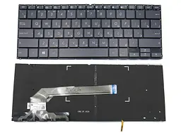 Клавіатура для ASUS UX370, UX370U, UX370UA (RU Gray з підсвічуванням)