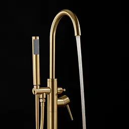 Змішувач для ванни Rea Lungo підлоговий brushed gold REA-B7498 - мініатюра 3