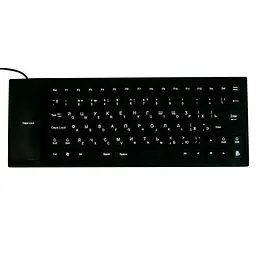 Безшумна комп'ютерна клавіатура Flexible Keyboard, гумова клавіатура для пк - мініатюра 3