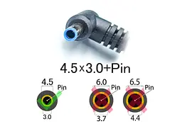 Блок живлення для HP Split 13-g, 13-m (19.5V 2.31A 45W (4.5x3.0+Pin Blue))(Квадратний з виделкою) - мініатюра 2