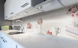 Кухонний фартух Рожеві Макаруни вінілова наклейка для кухні солодощі Квіти 60х200 см Happy Pocket Z181396 - мініатюра 6