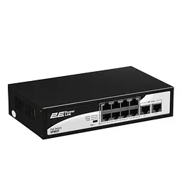 Комутатор PowerLink SP802F 10xFE (8xPoE, 2xUplink), 96Вт, Некерований 2E teh0018108 - мініатюра 3
