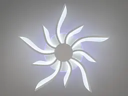 Люстра стельова LED Diasha 2480/5+5WH, 82W, 3200K-6500K, білий метал, сучасний стиль, пульт управління, акрилові елементи - мініатюра 2