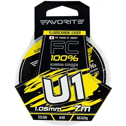 Флюорокарбон Favorite U1 FC 7 м 40/1.05 мм 133.6 lb/60.62 кг - мініатюра 2