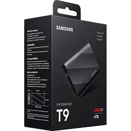 Зовнішній SSD накопичувач Samsung T9 4TB Black (MU-PG4T0B/EU) [99088] - мініатюра 7
