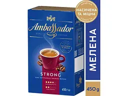 Кава мелена AMBASSADOR 450г Strong, вак.уп.